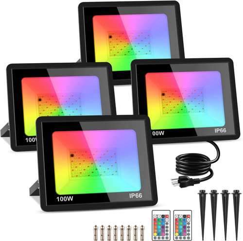 Pack 100w rgb led - rgb, flood