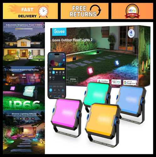 Rgbic outdoor flood lights - rgbic, 4